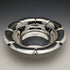 1901 British Antique Sterling Silver Flower Bowl 319g Diameter 23cm Henry Atkins